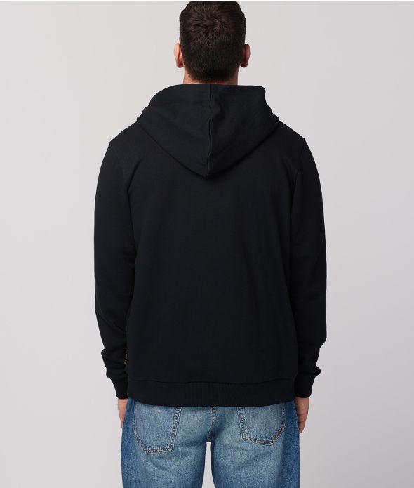 MATS ZIP HOODIE JOGGING TOP, BLACK