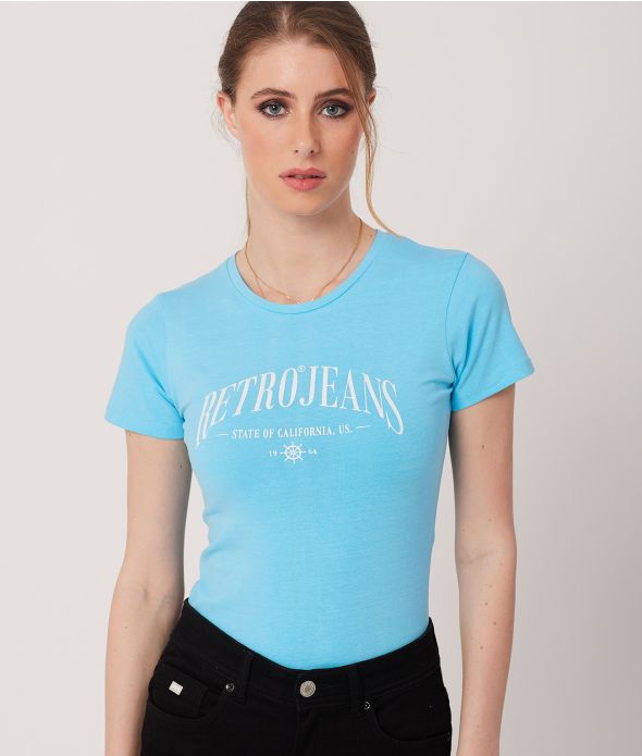 ADELE T-SHIRT, NEON BLUE