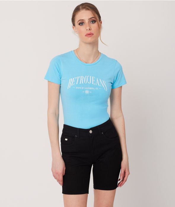 ADELE T-SHIRT, NEON BLUE