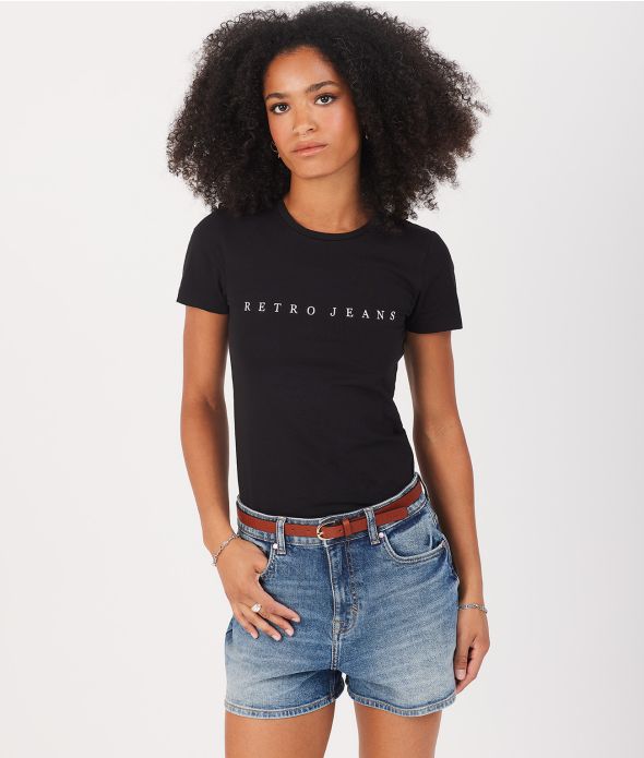 GWEN T-SHIRT, BLACK