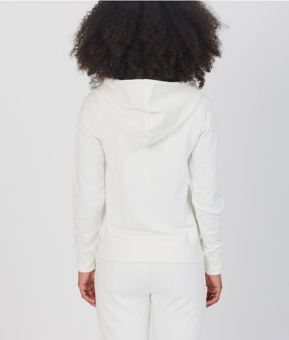 GWEN ZIP HOODIE JOGGING TOP, OFFWHITE