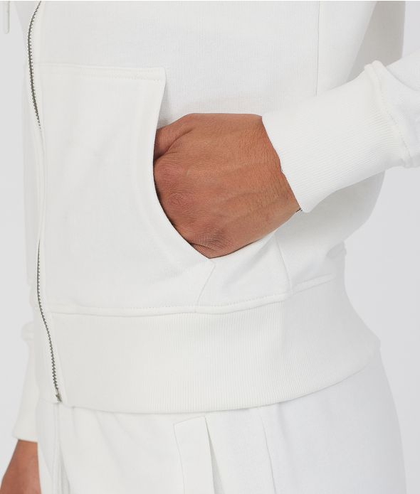 GWEN ZIP HOODIE JOGGING TOP, OFFWHITE