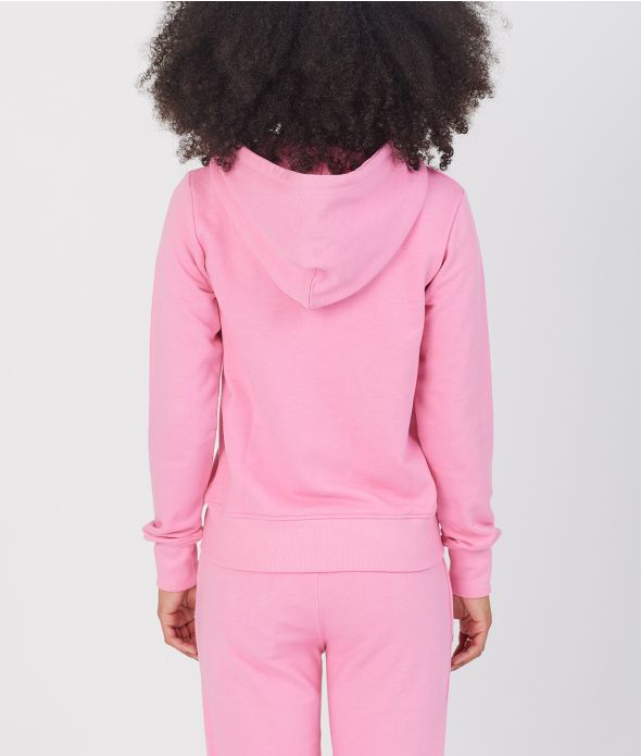 GWEN ZIP HOODIE JOGGING TOP, PINK