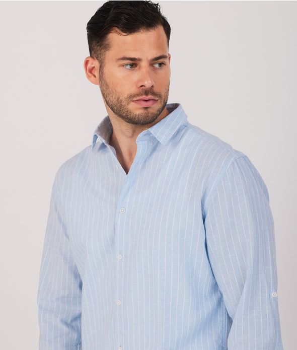 OMAR SHIRT, BLUE-WHITE