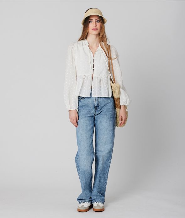 LORENZA BLOUSE, OFFWHITE