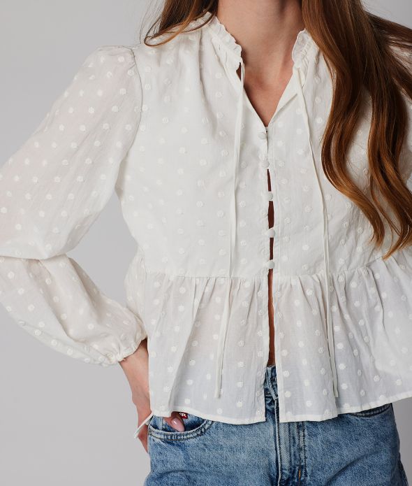 LORENZA BLOUSE, OFFWHITE