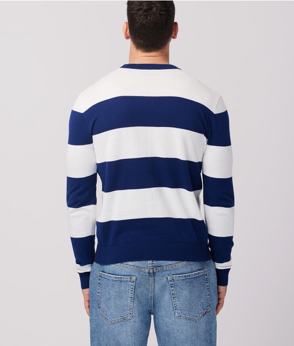ANDREX SWEATER, BLUE STRIPED