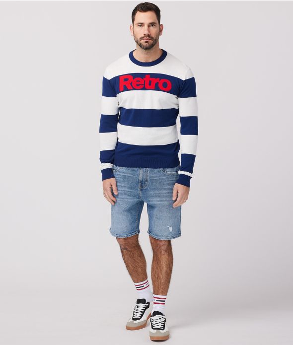 ANDREX SWEATER, BLUE STRIPED