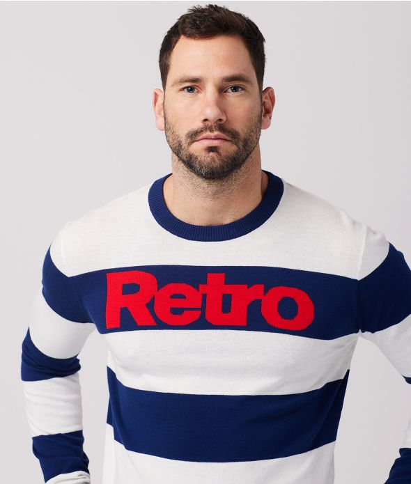 ANDREX SWEATER, BLUE STRIPED