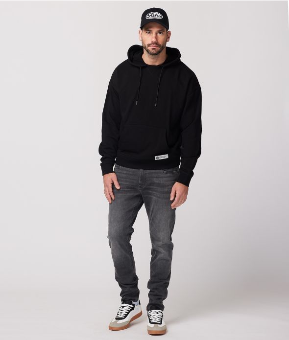 ANDREX HOODIE JOGGING TOP, BLACK
