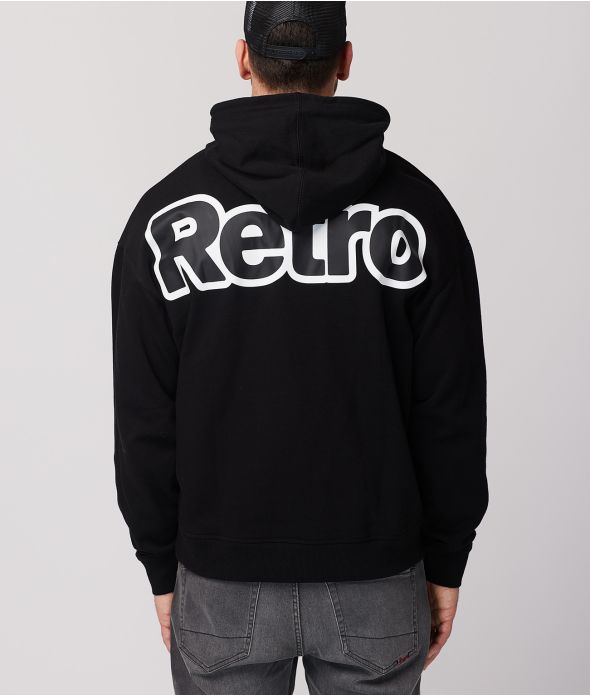 ANDREX HOODIE JOGGING TOP, BLACK