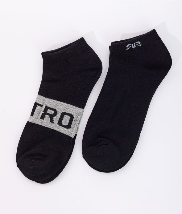 JOKO SHORT SOCKS, BLACK-GREY