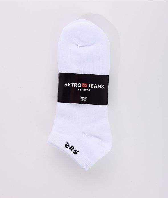 JOKO SHORT SOCKS, WHITE-BLACK
