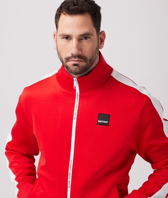 ALEC FÉRFI CIPZÁRAS MELEGÍTŐFELSŐ, PIROS