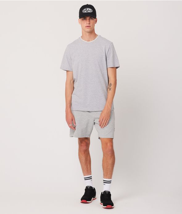 HASAN JOGGING SHORT, GREY MELANGE