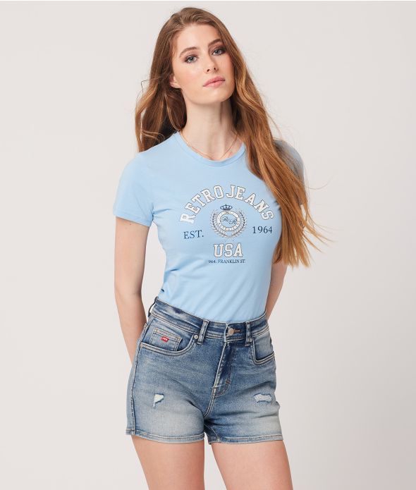 COLETTE T-SHIRT, LIGHT BLUE