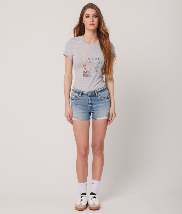 GIOVANNA T-SHIRT, GREY MELANGE