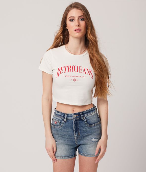 MARICA CROP T-SHIRT, OFFWHITE