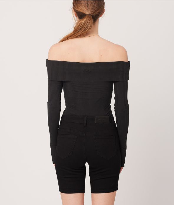 ROWYN NŐI HOSSZÚ UJJÚ PÓLÓ, FEKETE