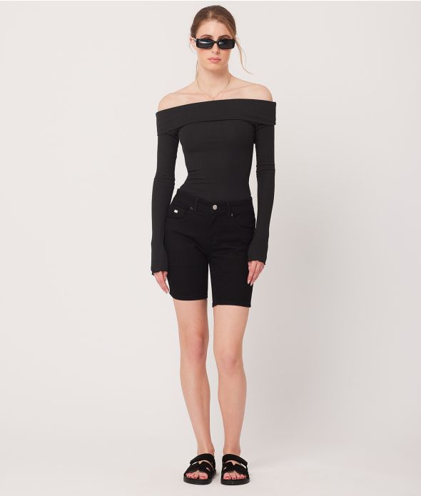 ROWYN NŐI HOSSZÚ UJJÚ PÓLÓ, FEKETE