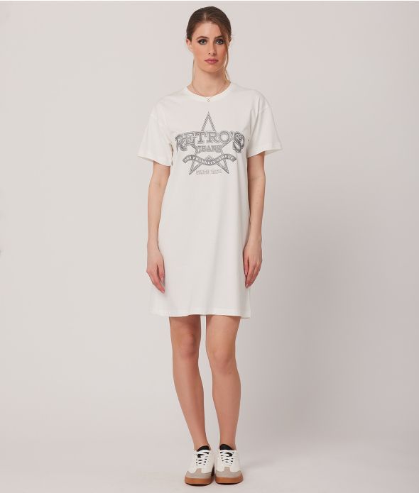 ROWYN T-SHIRT DRESS, WHITE