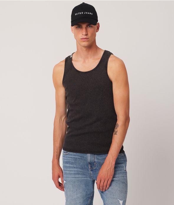 ALEC TANK TOP, BLACK