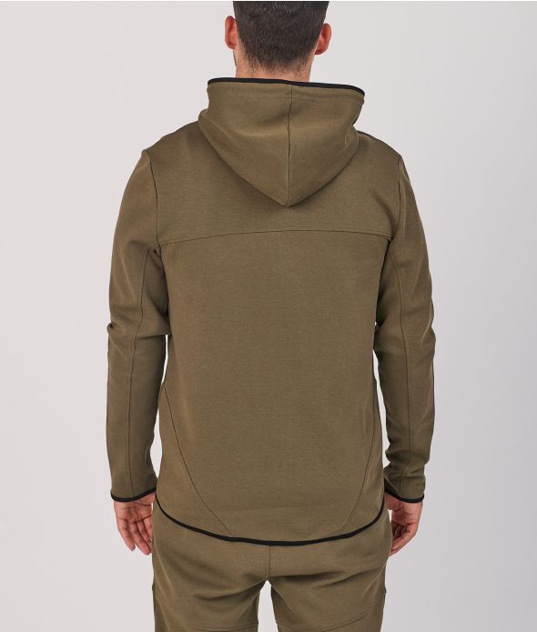 JOKO ZIP HOODIE JOGGING TOP, KHAKI