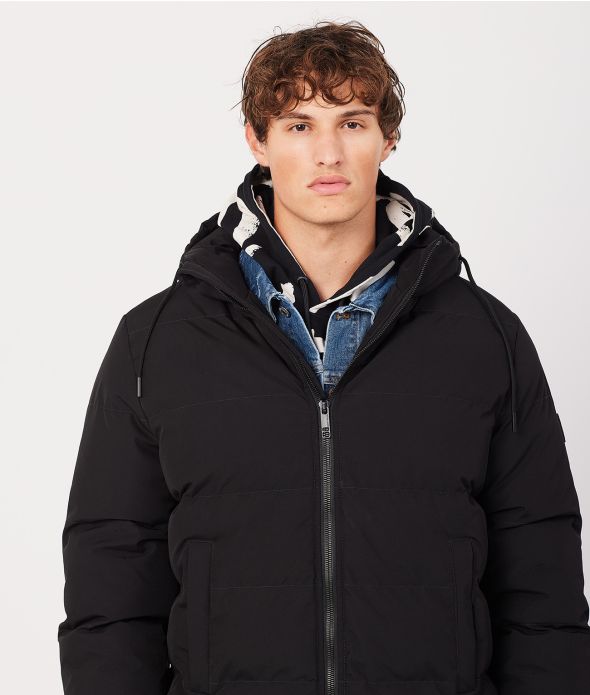 TOBERT LONG JACKET, BLACK