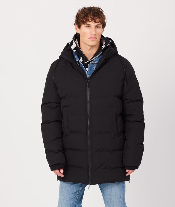 TOBERT LONG JACKET, BLACK