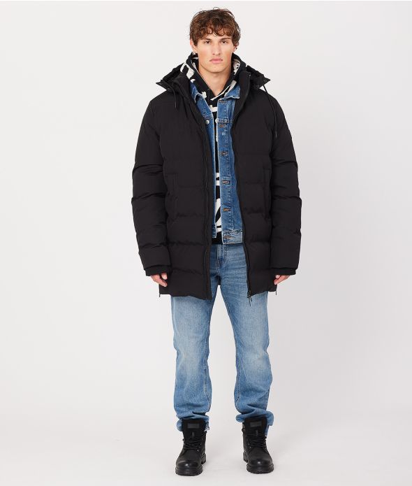 TOBERT LONG JACKET, BLACK