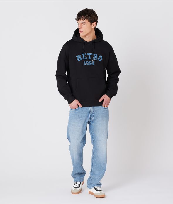 CHUCK HOODIE JOGGING TOP, BLACK