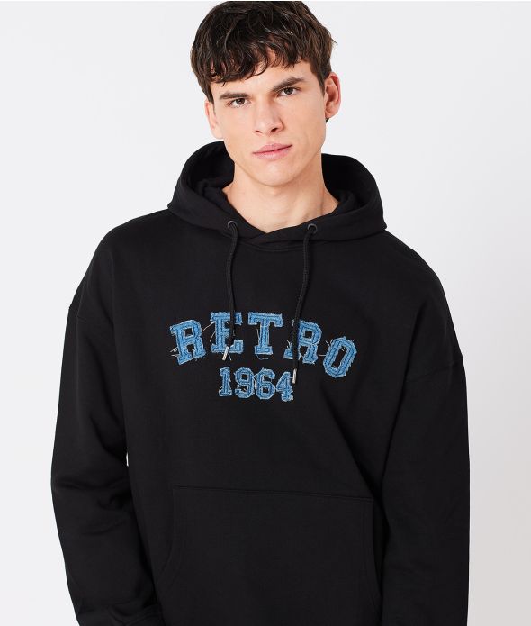 CHUCK HOODIE JOGGING TOP, BLACK