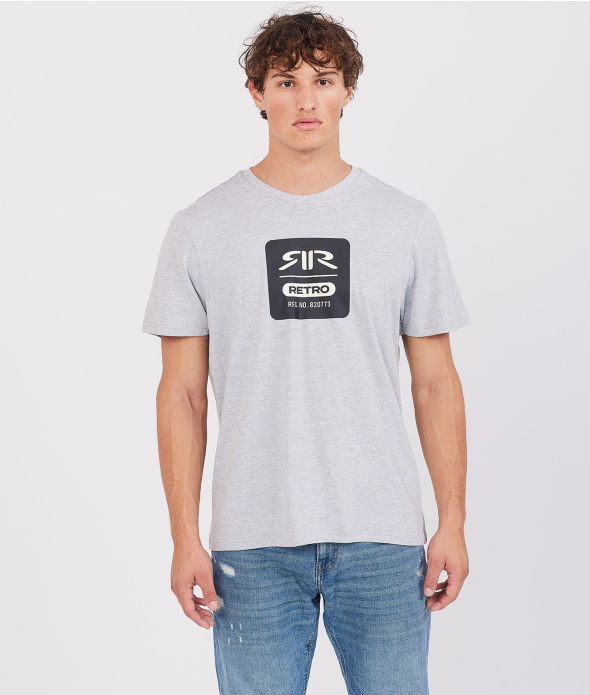FRANK T-SHIRT, GREY MELANGE