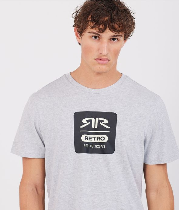 FRANK T-SHIRT, GREY MELANGE