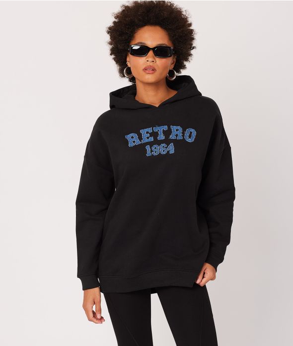 DITA HOODIE JOGGING TOP, BLACK