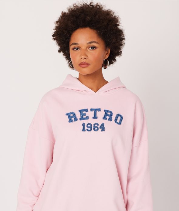 DITA HOODIE JOGGING TOP, LIGHT PINK