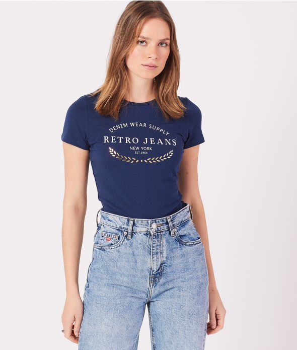 JENNA T-SHIRT, DARK BLUE