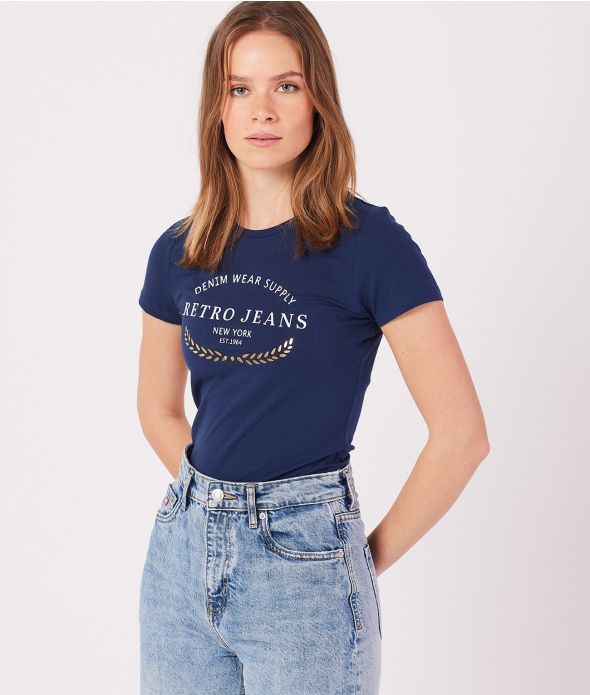 JENNA T-SHIRT, DARK BLUE