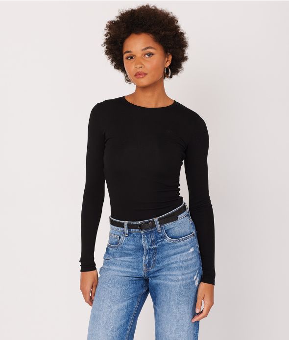 KYRA L.S.TOP, BLACK