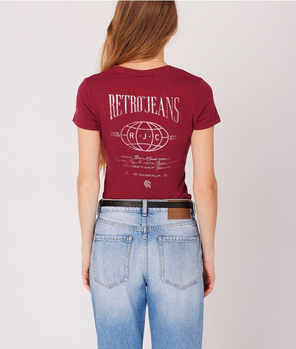 MINERVA T-SHIRT, BORDEAUX