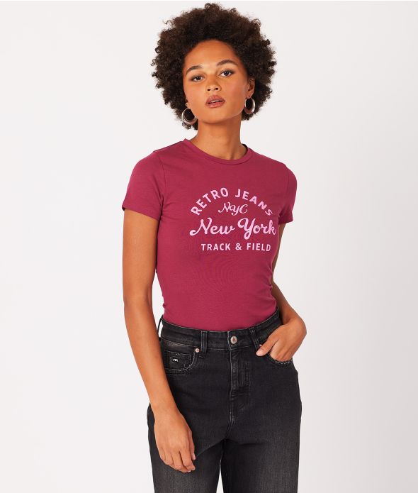 SYLVIE T-SHIRT, BORDEAUX