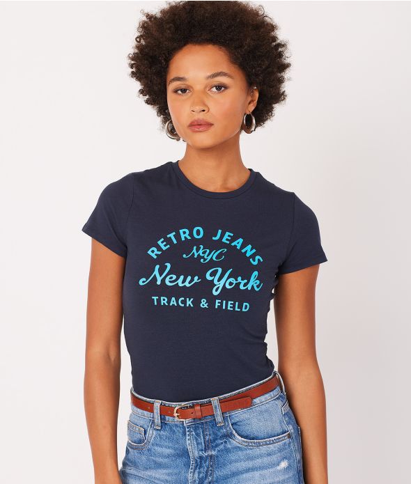 SYLVIE T-SHIRT, DARK BLUE