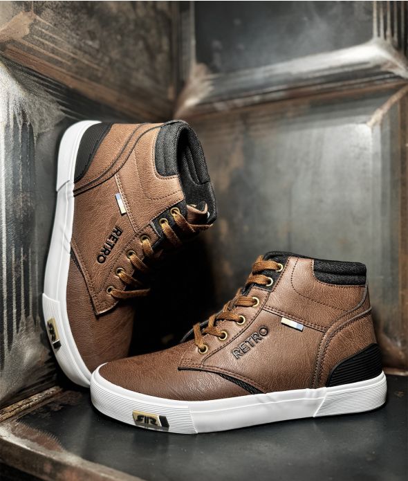 CLINT MID SNEAKERS BOOTS, BROWN