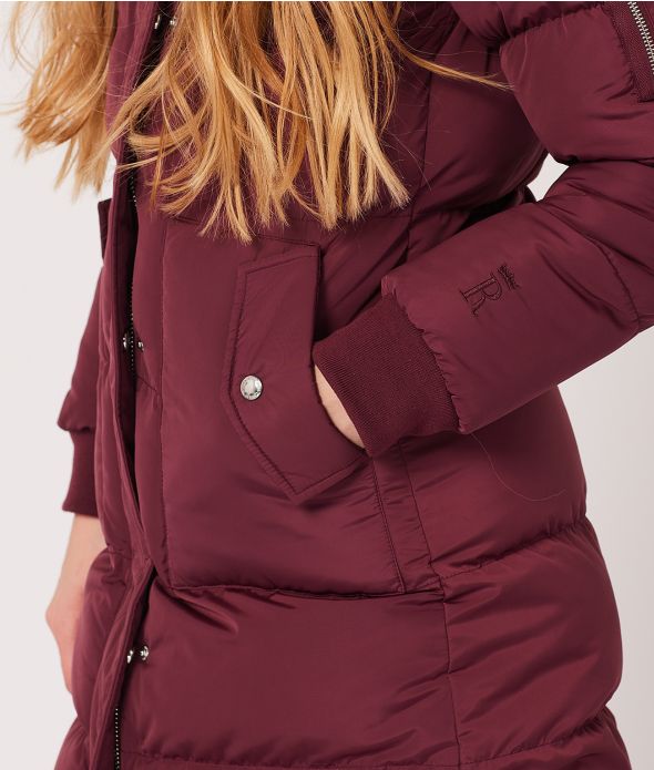 CARIE LONG JACKET, BORDEAUX
