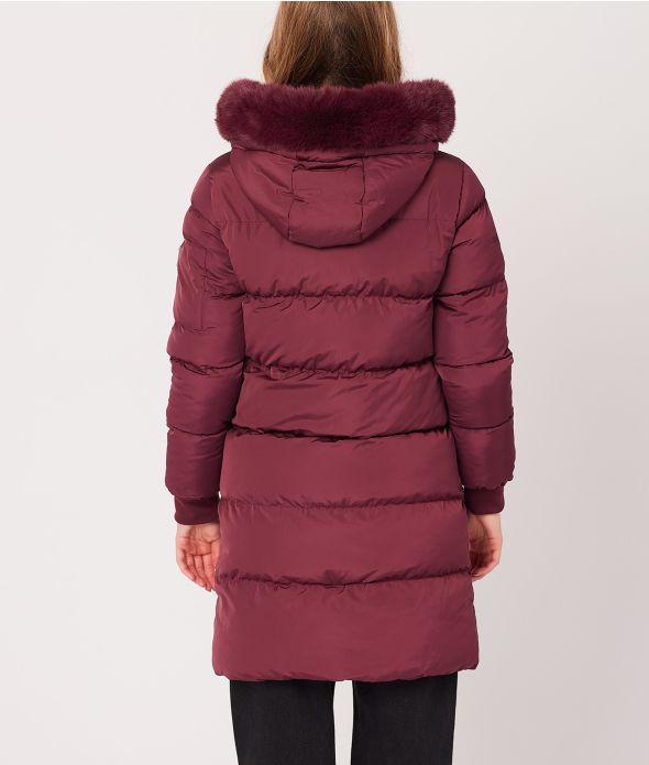 CARIE LONG JACKET, BORDEAUX