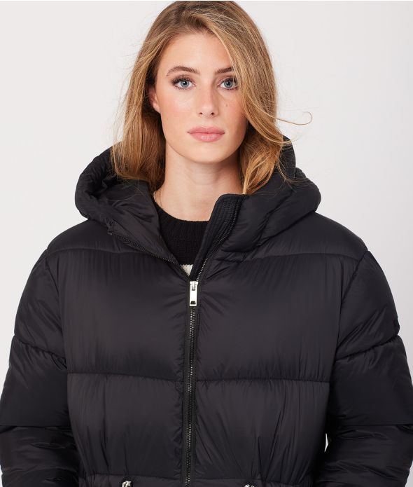 HAILEY LONG JACKET, BLACK