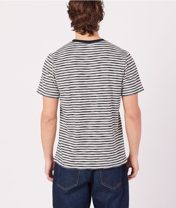 ERZO T-SHIRT, BLUE STRIPED
