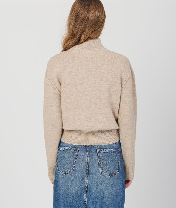 HAILEY TURTLENECK SWEATER, BEIGE