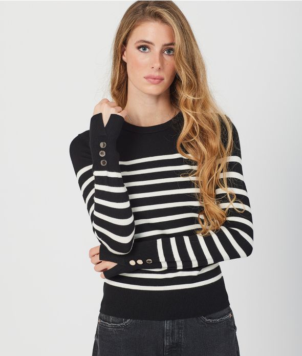 IZZY SWEATER, BLACK