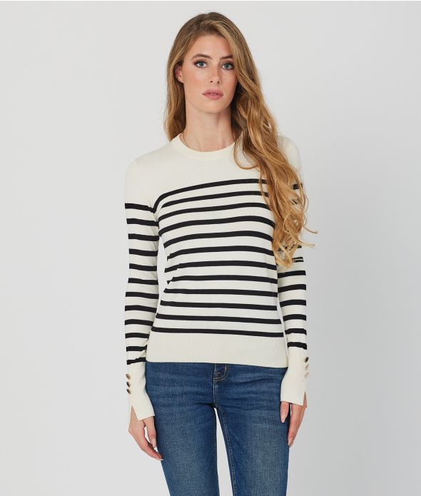 IZZY SWEATER, OFFWHITE